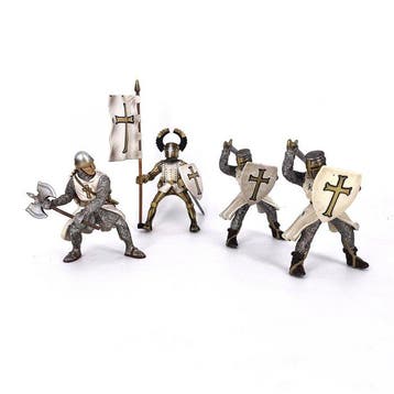 Lot of 4 Schleich Medieval Knights & Crusader Figures -