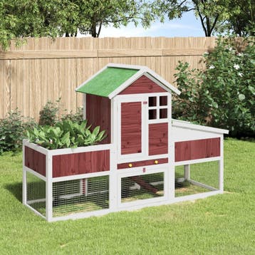 vidaXL Konijnenhok 170x63x113 cm massief grenenhout, Verzenden