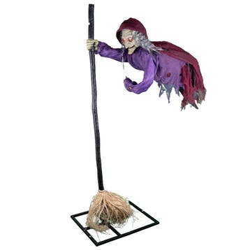 Animatronic Halloween Decoratie Zwevende Heks 195cm Licht, Nieuw