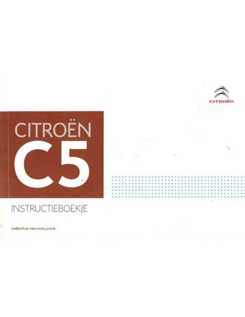 2016 CiTROEN C5 INSTRUCTIEBOEKJE NEDERLANDS, Ophalen of Verzenden