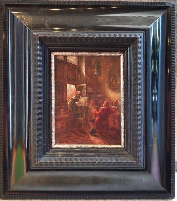 Oskar Urbahn (XIX-XX) - Interior scene