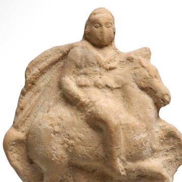 Oud-Grieks, Hellenistisch Terracotta Paard en ruiterfiguur