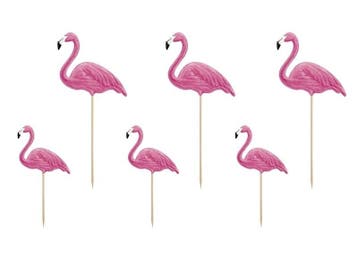 Flamingo Prikkers 23,5cm 6st, Verzenden, Nieuw