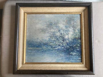 Louis van Engelen (1856-1940) - Boom aan het water