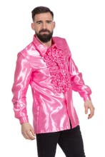 Disco Blouse Ruches Roze, Verzenden