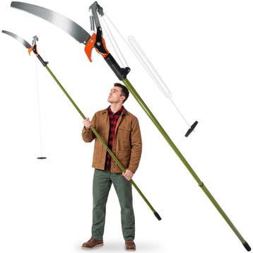 Telescopische takkenschaar met zaag - groen, Verzenden, Nieuw