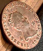 Espagne. Isabelle II. 4 Maravedís S 1847 Jubia (Sans prix de