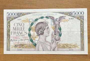 Frankrijk. - 3 banknotes - various dates (Zonder