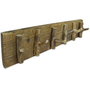 vidaXL Kapstok 60x15 cm gemengd gerecycled hout, Verzenden