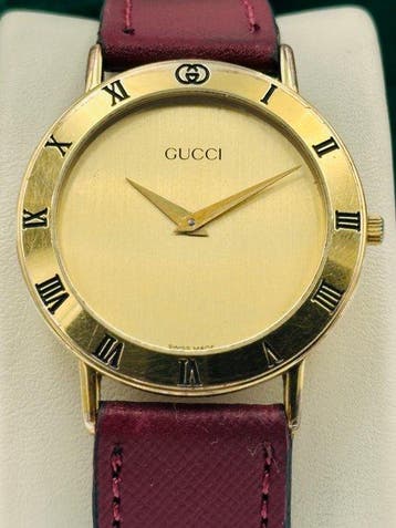 Gucci - 18K Gold Plated Dress Watch - Zonder minimumprijs -