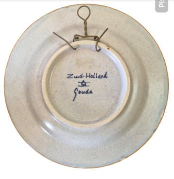 Plateelbakkerij Zuid-Holland Gouda, 1910 - Assiette murale -