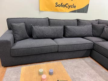 Overstock Deal SofaCycle - Donkergrijze Ruime Hoeksalon, Ophalen of Verzenden, Nieuw