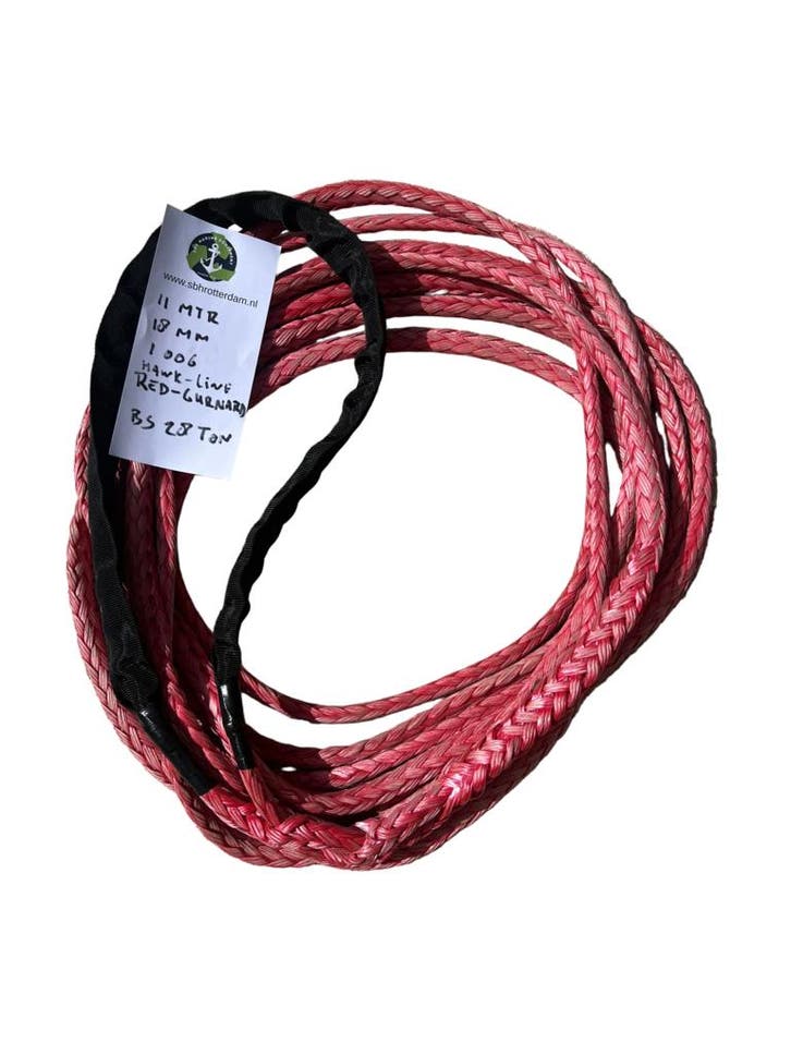 Hawk-Line Red Gurnard Touw HMPE 11 MTR 18 MM 24Ton 1 bekl..., Watersport en Boten, Beroepsscheepvaart, Nieuw, Verzenden
