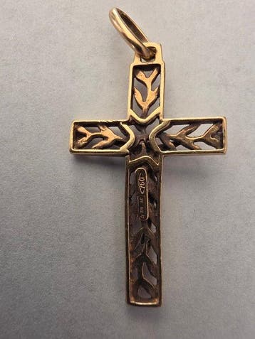 Crucifix - 18 kt goud - 1980-1990 - Kruisbeeld van geel goud
