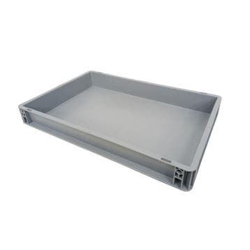 Stapelbak 600x400x75 mm euronorm grijs kunststof nieuw, Ophalen of Verzenden, Nieuw
