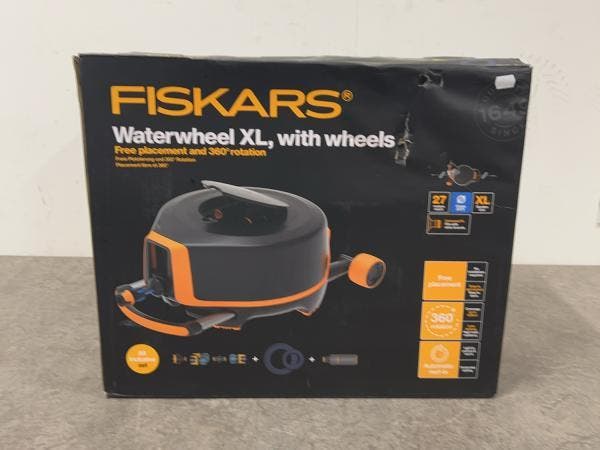 Veiling - Fiskars waterslang 20m Waterwheel XL, Tuin en Terras, Tuinslangen, Gebruikt