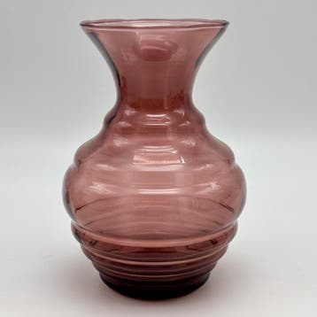 Verreries Doyen - Vase - Floralies - Manganèse - ART DÉCO