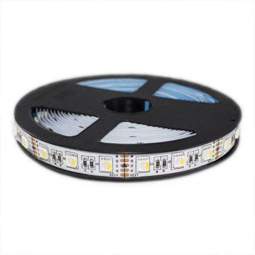 LED Strip 5M 19,2 watt 5050/60 IP20 (voor binnen) RGB+Warm, Verzenden