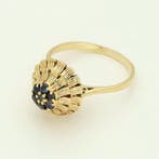 Ring - 18 karaat Geel goud - Saffier, Nieuw
