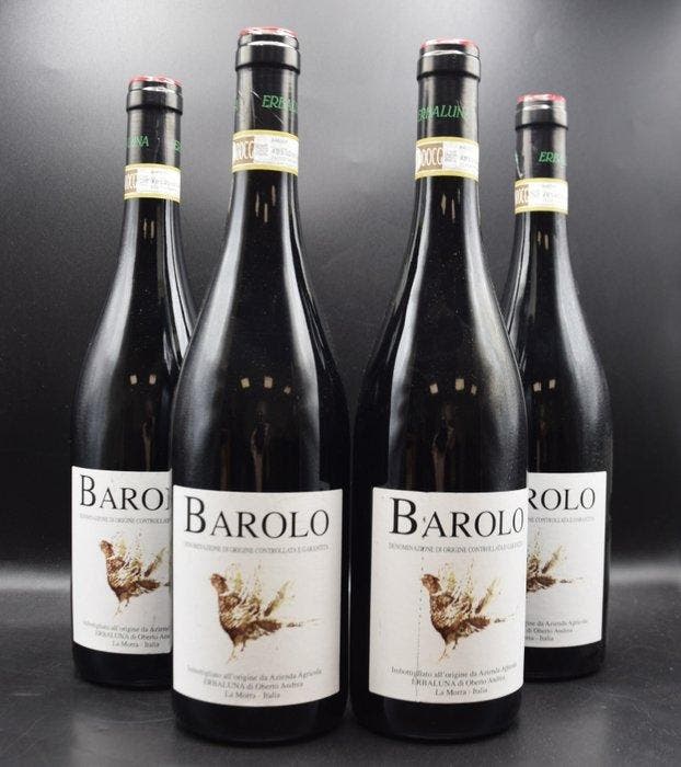 2016 Erbaluna, Barolo - Piëmont DOCG - 4 Flessen (0.75, Verzamelen, Wijnen