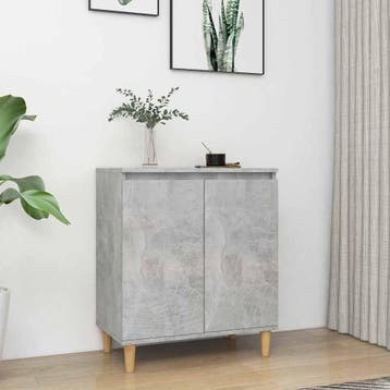 vidaXL Dressoir met houten poten 60x35x70 cm spaanplaat, Huis en Inrichting, Kasten | Dressoirs, Verzenden, Nieuw