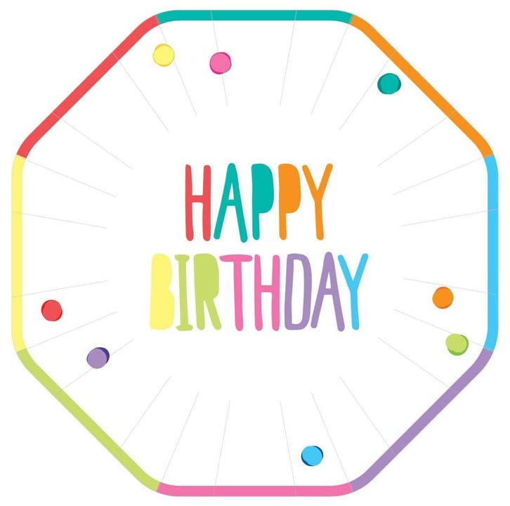 Borden Confetti Gekleurd 23cm 8st, Hobby en Vrije tijd, Feestartikelen, Nieuw, Verzenden