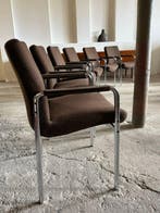 Walter Knoll - Stoel (6) - Leer, stof, gechromte stalen