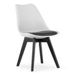 Stoelen Eetkamer Set 4 | Wit Eco-leer | OP=OP, Huis en Inrichting, Kunststof, Wit, Nieuw, Ophalen of Verzenden