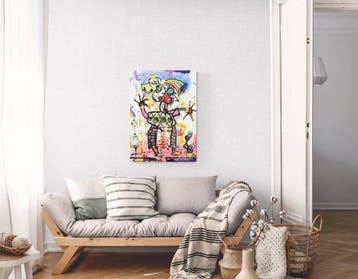 Paul Kostabi (1962) - Dedicated To You, Antiquités & Art, Art | Peinture | Moderne
