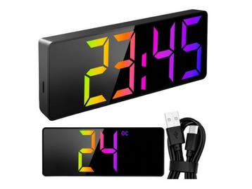 Veiling -  Izoxis kleurrijke LED Wekker -klok, Elektronische apparatuur, Wekkers, Nieuw