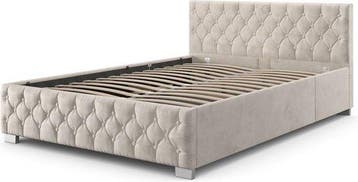 2dekans | Juskys Fluwelen Bed Nizza 180x200 cm – Voorzien, Ophalen of Verzenden, Nieuw