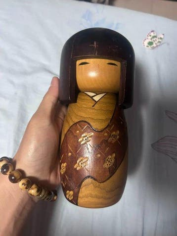 Beeld, Kokeshi - 20 cm - Hout