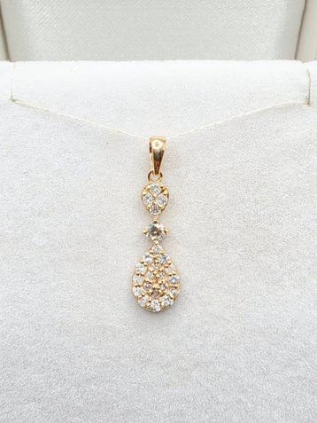 Zonder minimumprijs - Hanger - 14 karaat Geel goud - 0.61ct.
