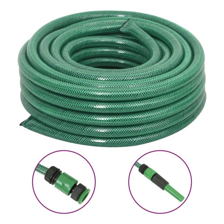 vidaXL Tuinslang met koppelingsset 0,75 20 m PVC groen, Tuin en Terras, Tuinslangen, Nieuw, Verzenden