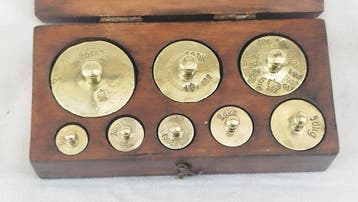Apothecary/Pharmacy weights (9) Art Nouveau - Frankrijk -