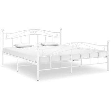 vidaXL Bedframe metaal wit 180x200 cm, Huis en Inrichting, Verzenden, Nieuw