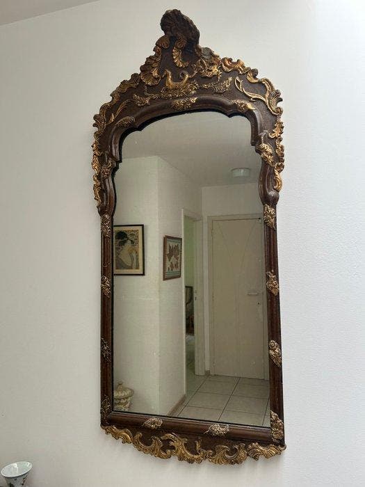 Miroir mural - Bois, Antiquités & Art, Antiquités | Meubles | Chaises & Canapés