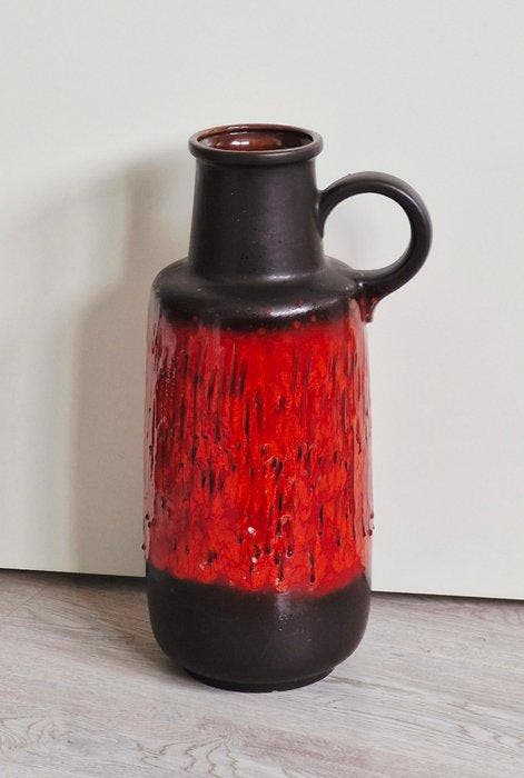 W. Germany - 52 cm hoog - Vaas - Lava - Aardewerk - Grote, Antiek en Kunst, Antiek | Glaswerk en Kristal