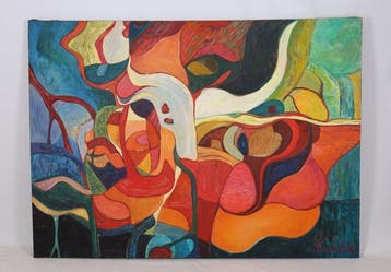 Malgorata Kadelska (XX) - Untitled, Antiquités & Art, Art | Peinture | Moderne