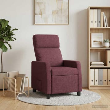 vidaXL Recliner Paars Stof, Huis en Inrichting, Verzenden, Nieuw