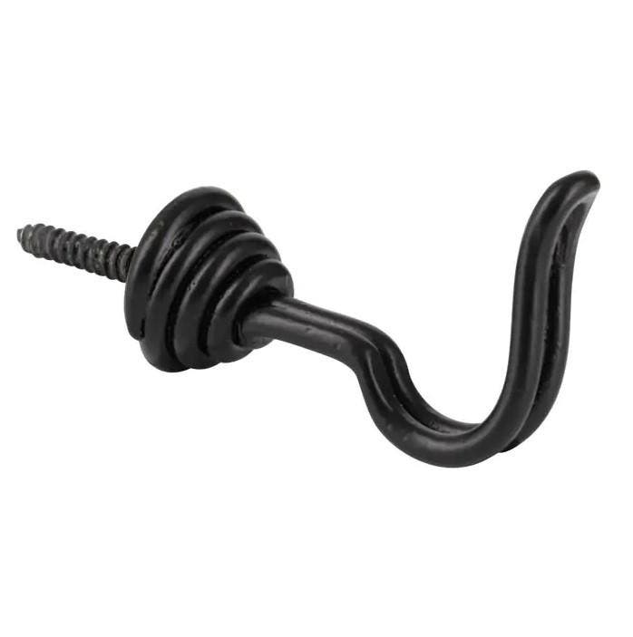 Draadhaak 50mm ijzer zwart, Huis en Inrichting, Woonaccessoires | Kapstokken, Nieuw, Overige materialen