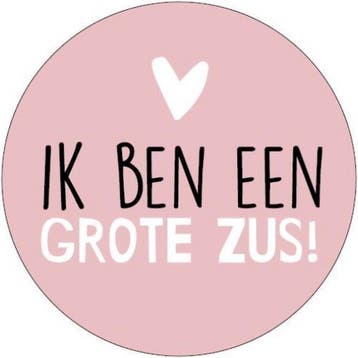 50x Sticker Ik Ben Een Grote Zus - Roze - Babyshower -, Verzenden, Nieuw