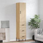 vidaXL Hoge kast 34,5x34x180 cm bewerkt hout sonoma, Verzenden, Nieuw