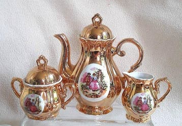 Koffieservies (15) - Biscuit porselein