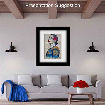 Margot Laffon - Dorian Blue Lady - Original - Completely