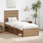 vidaXL Bedframe Ambachtelijk Eiken 75 x 190 cm Massief, Verzenden, Nieuw