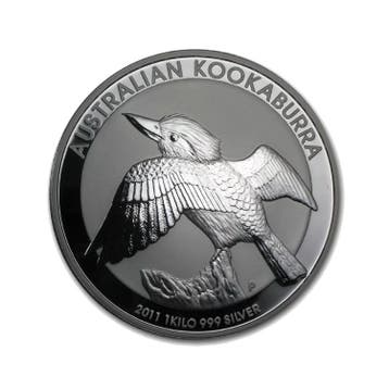 1 kilo zilveren Kookaburra munt 2011