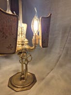 Lampe de table - Laiton, Métal, Textile - Bouillotte Luigi