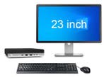 HP EliteDesk 800 G4 Mini i7 8e Gen + 23 Monitor + 2 jaar, Ophalen of Verzenden, Nieuw, In_stock