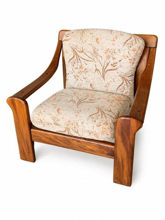 Fauteuil - Walnoot - Lounge fauteuil, Antiquités & Art, Art | Objets design